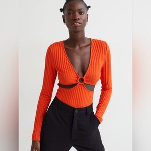 H&M Orange Crop Top